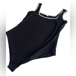 Black Heatherly Tank Top Bodysuit Women’s Size L